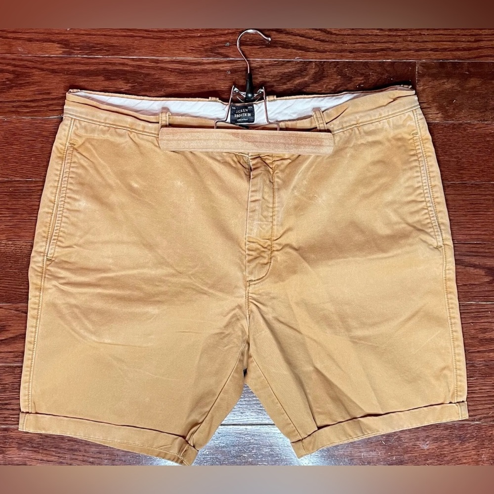 J Crew Khaki Chino Pants Sz 36 Professionally Tailored To Shorts *Good Condition